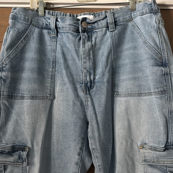 VERVET high rise Dixie utility/cargo jeans plus size Womens 20W light wash 90’s - Picture 6 of 16